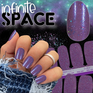 COLOR STREET Infinite Space Nail Strips - Purple Glitter